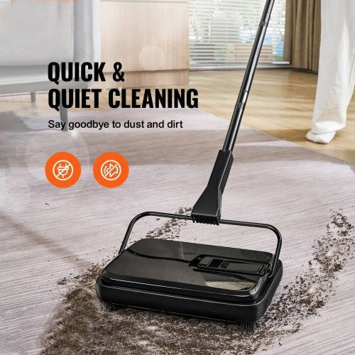 Vevor Manual Carpet Sweeper 20 cm Sweeping Width 300 ml Bin Cleans Dust & Pet Hair Gsqsqbddbdd11gaydv0