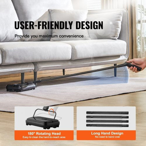 Vevor Manual Carpet Sweeper 20 cm Sweeping Width 300 ml Bin Cleans Dust & Pet Hair Gsqsqbddbdd11gaydv0