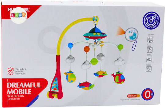 Lean Toys Mobile for Cot with Music and Projector for 0++ Months