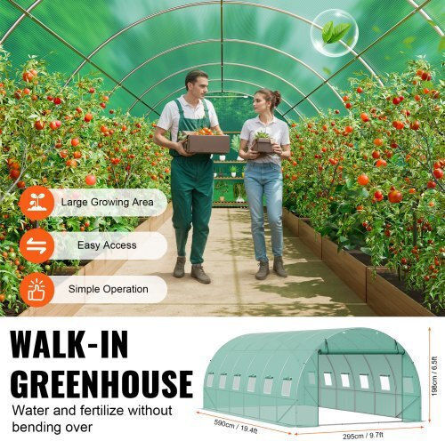 Vevor SDXWS20X10X7U1NJ3V0 Gewächshaus Tunnel 5.9x3x2m
