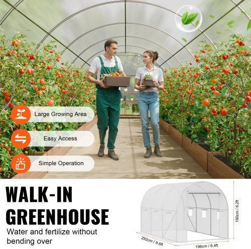 Vevor SDXWS10X7X7F4BYNQV0 Greenhouse Tunnel 2.9x2x1.9m