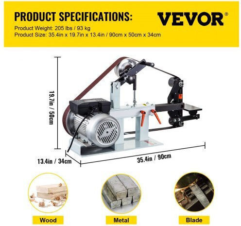 Vevor Τροχός Ταινίας 2hp 2x82" Κατασκευή Μαχαιριών 1.5kwdssgj0000001v2