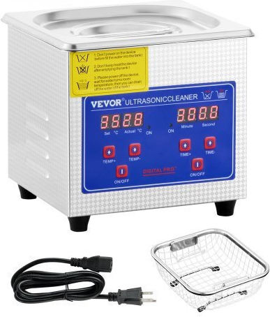 Vevor Ultrasonic Cleaner 1.3L Inox with Digital Timer