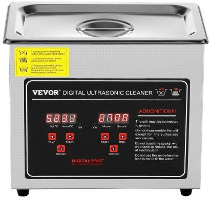 Vevor Ultrasonic Cleaner 3Lt Inox With Digital Timer
