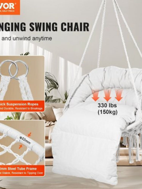 Hanging Hammock Chair Vevor Cushion Indoor & Outdoor Space Xgsdysyqyxkzhtr7jv0