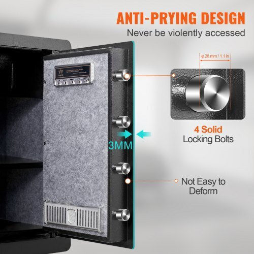 Vevor Safe with Digital Fingerprint Lock L40xW30xH60cm LSBXXHSLSLF22HXMIV0