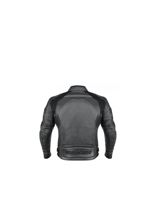 Nordcode Racer Leather Men's Jacket 4 Seasons Black