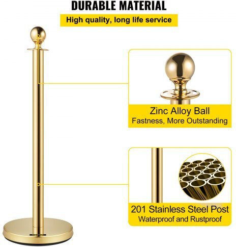 Vevor Safety Barrier Post Gold GLZJS1.5M2GHRS4JTV0