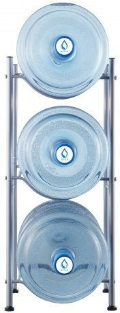 Vevor Water Shelf 3 Levels 3 Silver Bottles