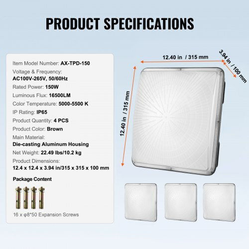 Vevor Lumină de exterior montată pe perete LED IP65 150W cu Alb Rece Lumină