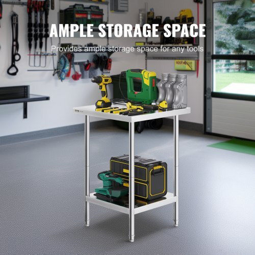 Vevor Steel Workbench L60.96xD60.96xH86.36cm