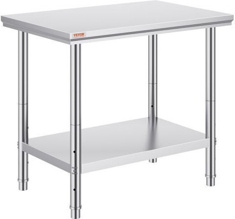 Vevor Ανοξείδωτο Τραπέζι Μ60xΒ90xΥ80cm