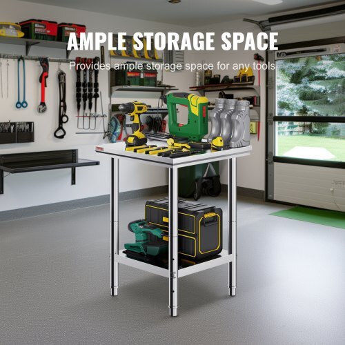 Vevor Steel Workbench L60xD60xH80cm