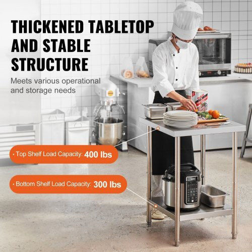Vevor Steel Workbench L60.96xD60.96xH86.36cm