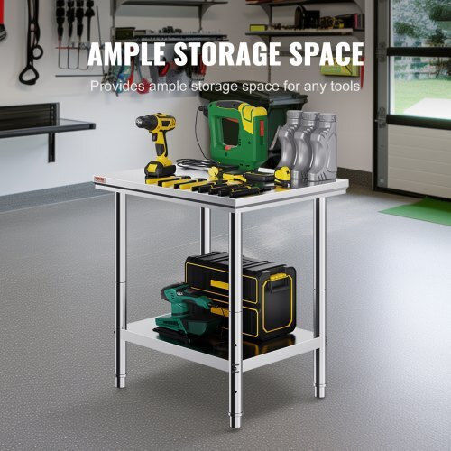 Vevor Steel Workbench L60xD76xH80cm