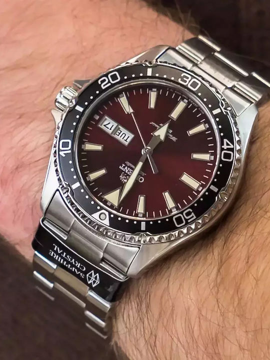 Orient Мъжки Часовник 42mm Автоматичен със Сребърна Метална Гривна