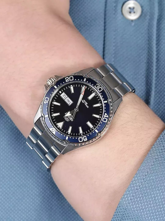 Orient Ceas Bărbați 42mm Automat Cu Brățară Din Metal Argintie