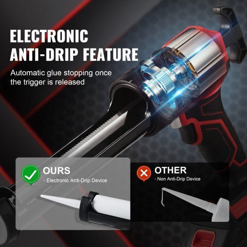 Vevor Kit Electric Silicone Gun Battery Lithium 20V 1x2Ah