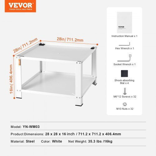 Vevor XYJDZDCWB2727E520V0 Монтиране За Пералня/Сушилня 1бр