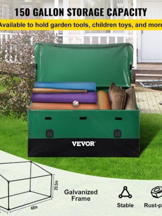 Vevor Εξωτερικό Κουτί Αποθήκευσης 150 Γαλόνια Αδιάβροχο Jyxbxshwcw150vj5uv0