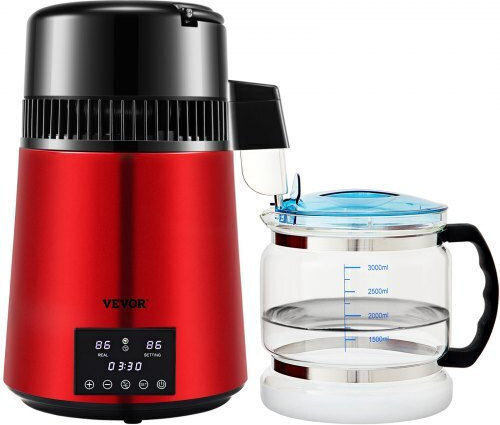 Vevor Water Distiller 1L/h 4L 750W Red Dsdw1lh4l220vktnfv2