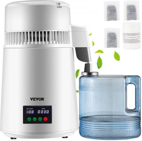 Vevor 4L Water Distiller with Time & Temperature Display White D1lh4l1lh220vy79gv2