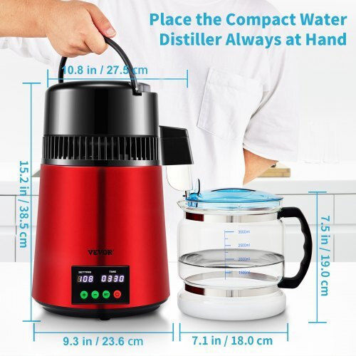 Vevor 4L 750W Red Water Distiller D1lh1lh4l220v0vtnv2
