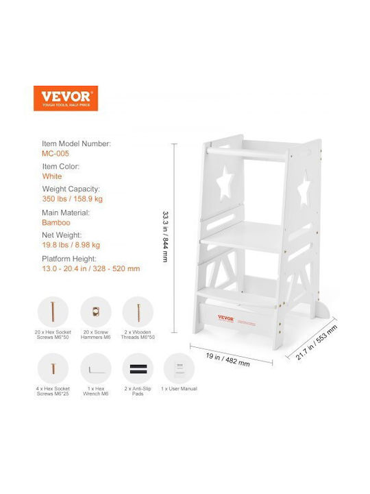 Learning Tower White Vevor