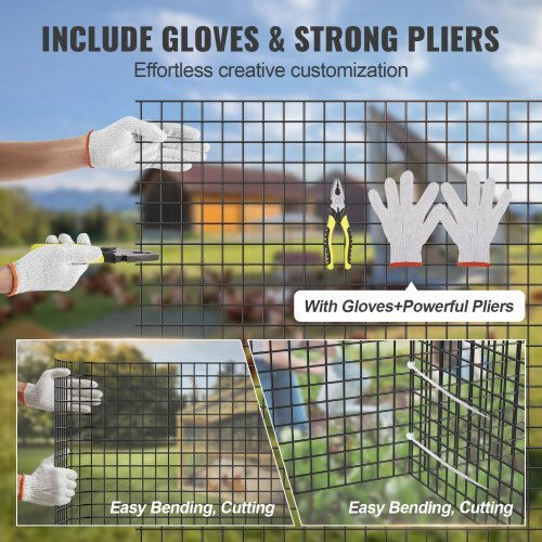 Vevor Draht für Gartenzaun aus PVC 1Stück Black
