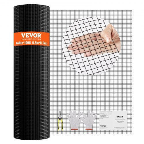 Vevor Draht für Gartenzaun aus PVC 1Stück Black