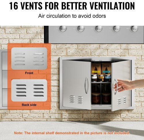 Πόρτα Bbq Vevor 762x533mm Ανοξείδωτη Διπλή Χερούλια & Αεραγωγούς Smmbscjmys30npmwov0