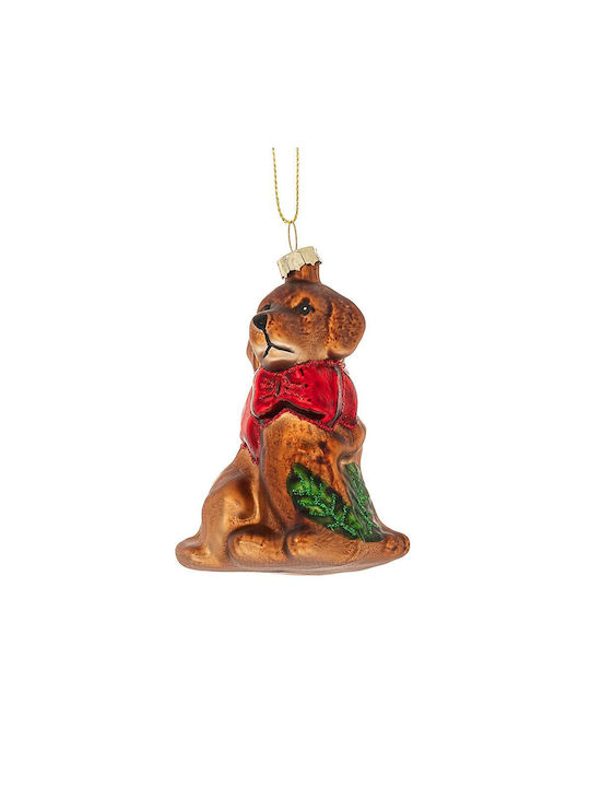 Κρεμαστος Hanging Dog Glass Brown 5x7cm