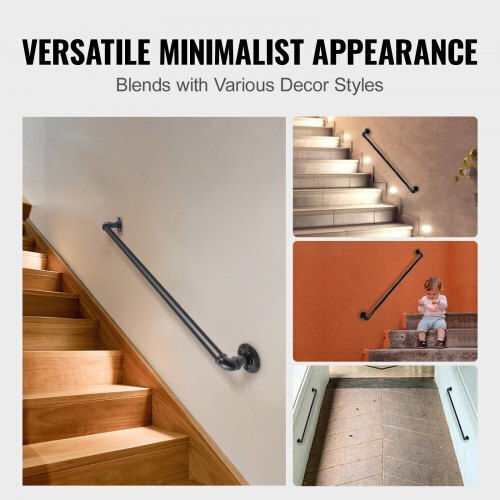 Iron Stair Handrail 2ft Wall Vevor Tzbgsltfsgyg20vccv0