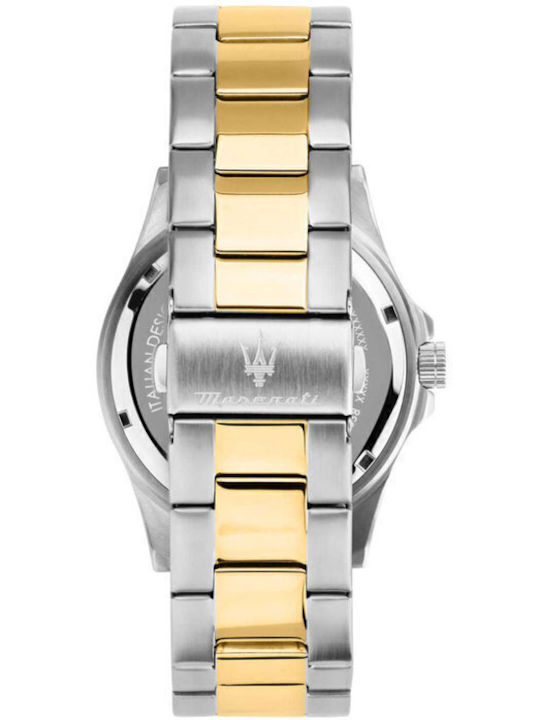 Maserati Competizione Men's Watch 43mm Battery with Silver Metal Bracelet