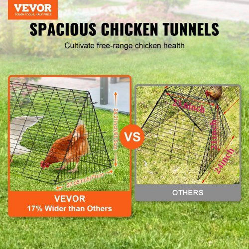 Vevor Metallic Poultry Coop L1.57 x W0.39 x H0.24m