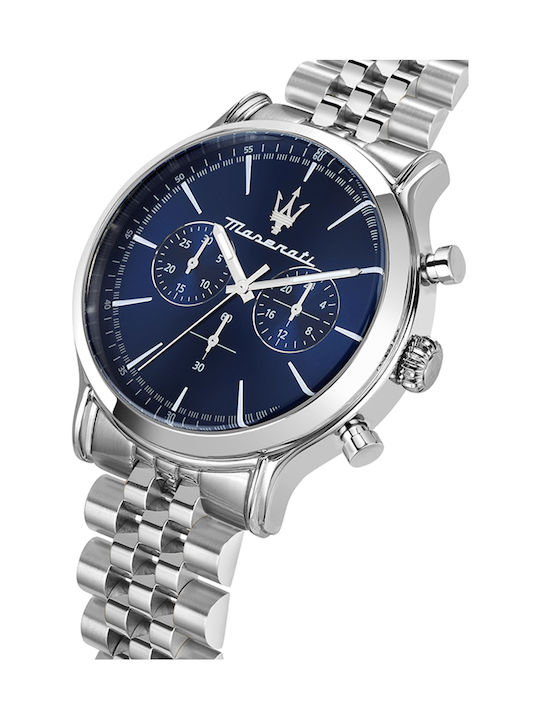 Maserati Men's Watch 42mm Battery with Silver Metal Bracelet