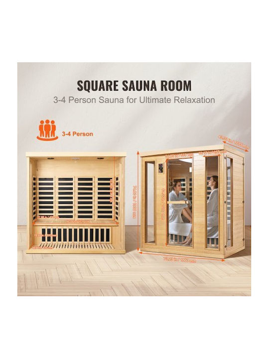 Vevor Infrarot Sauna Für 3-4 Personen Innenbereich