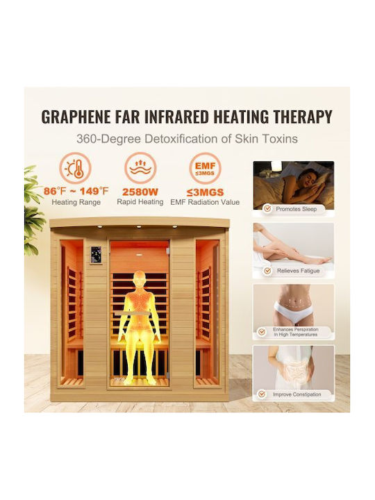 Vevor Infrarot Sauna Für 3-4 Personen Innenbereich