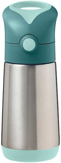 B.Box Bottle Thermos Stainless Steel 350ml Green with Straw