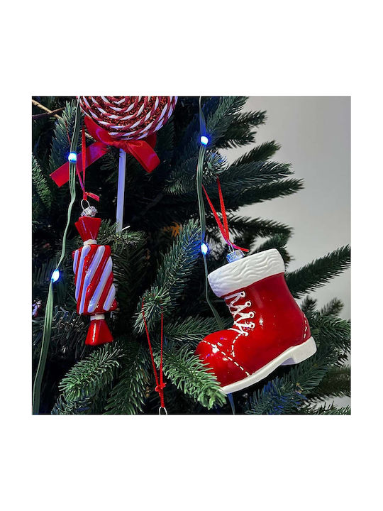 Weihnachtsbaumschmuck Stiefel Kunststoff Rote 9,8x9cm
