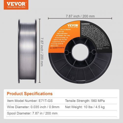 Vevor Σύρμα Ηλεκτροσυγκόλλησης x 200mm 10kg 1τμχ YXHSJMIGE71TG6JSPV0