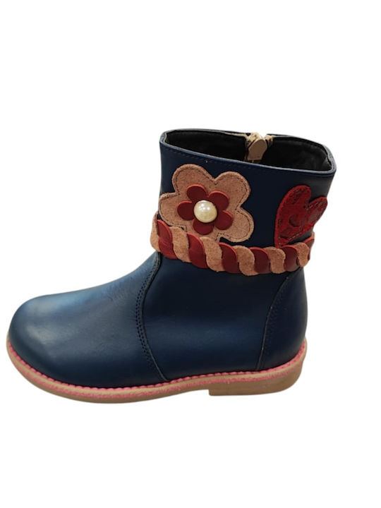 Anatomisch Lederne Kinderstiefeletten Blau