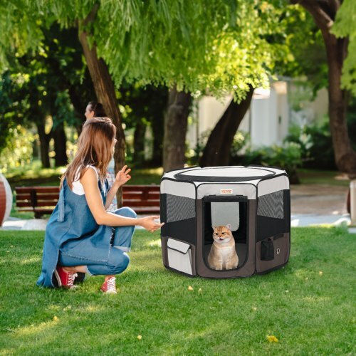 Vevor Foldable Park Dog & Cat Octagon made of Fabric 91.44 x 91.44 x 91.44cm