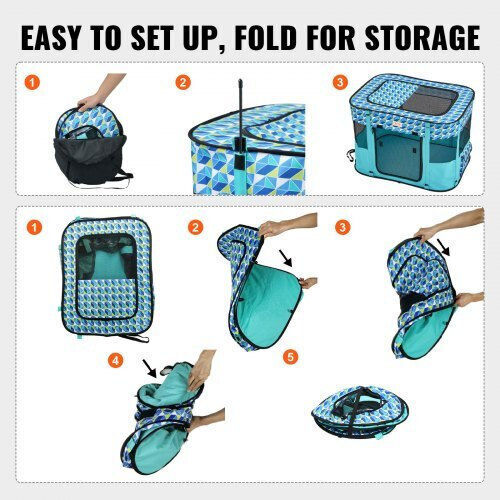 Vevor Foldable Park Dog & Cat Octagon made of Fabric 81.28 x 81.28 x 81.28cm
