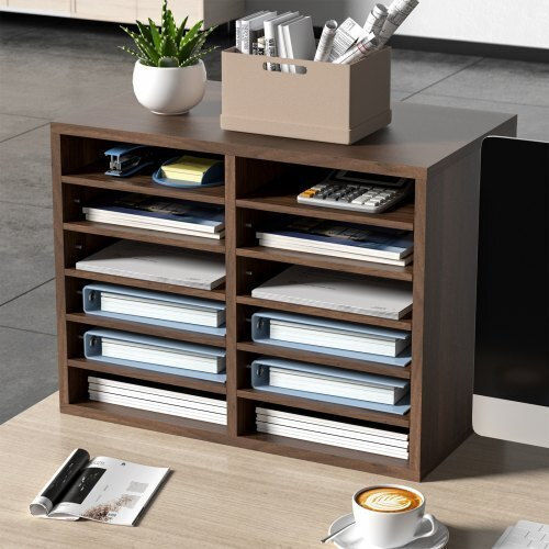 Vevor Filing Tray Brown 20.4x12x16.1cm