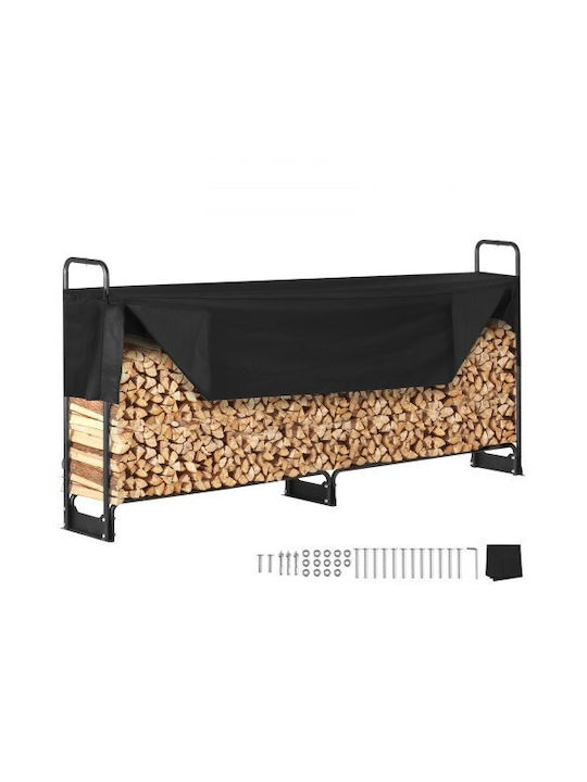 Vevor Ξύλινο Ράφι Αποθήκευσης Ξύλων 102x36.068x46.1cm Μαύρο