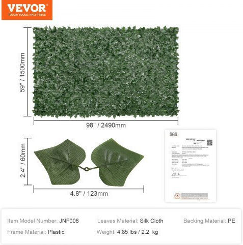 Vevor Artificial Foliage Panel 2.5x1.5m