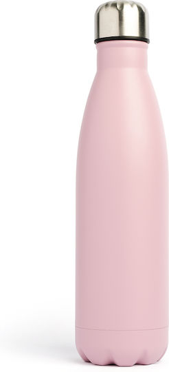 Emerson Recycelbar Flasche Thermosflasche Rostfreier Stahl BPA Frei 500ml Warm Pink mit Stroh