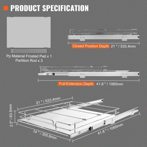 Vevor Επιτραπέζια Βάση Inox 35x53εκ. Ασημί