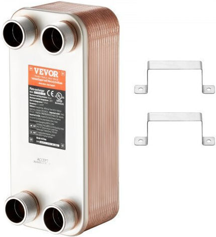 Εναλλάκτης Θερμότητας Vevor 30 Πλακών 5"x12" Ανοξείδωτος Χάλυβας 316l Qhbshrq51230hdk92v0
